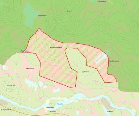 Länsstyrelsens bedömning Unna Tjåutakåbba utgör en sammanhängande fortsättning av fjällskogslandskapet i Kaitumreservatet.