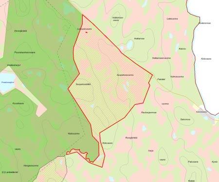 Länsstyrelsens bedömning Suopatussölkä är ett skogs- myrmosaikområde med företrädelsevis urskogsartad tallskog eller annan värdefull skog med stort inslag av mycket gamla tallar.