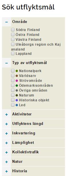 Nationell plattform för natur Sverigesnationalparker.se Skyddad natur Din natur Naturkartan Basetool Utinaturen.fi och utflyktskarta.