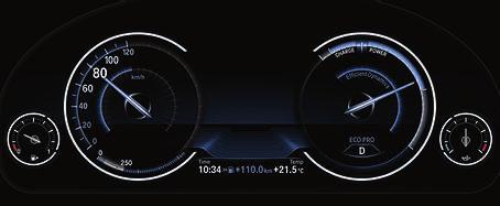 Multifunktionell instrumentdisplay av Black Panel-typ med storlek, " ger en enastående visuell projektion av körupplevelsen.