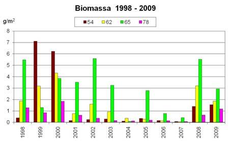 21 påträffades inte alls under år 2009. Som ny art på området påträffades havsborstmasken (Manayunkia aestuarina) på station P 65 öster om Öuran (Nyman 2010).