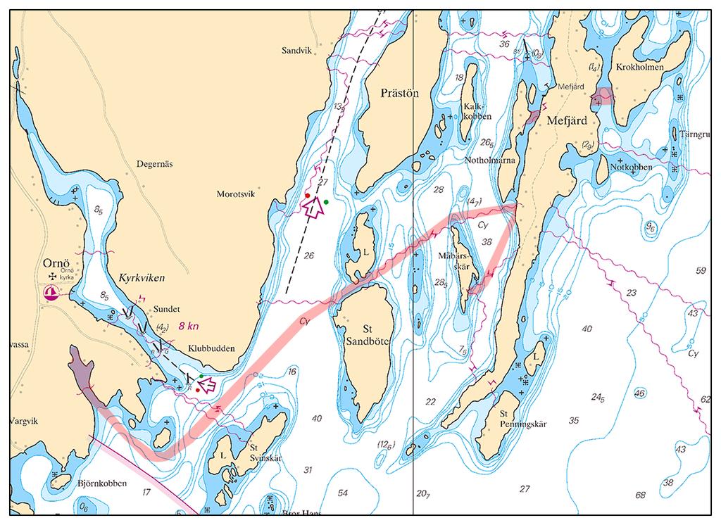 2014-10-16 5 Nr 516 Tid: 27 oktober - 22 november. Kabellägning kommer att ske från Lervassaviken på östra sidan av Ornö till Mefjärd, samt mellan Mefjärd och omkringliggande öar.