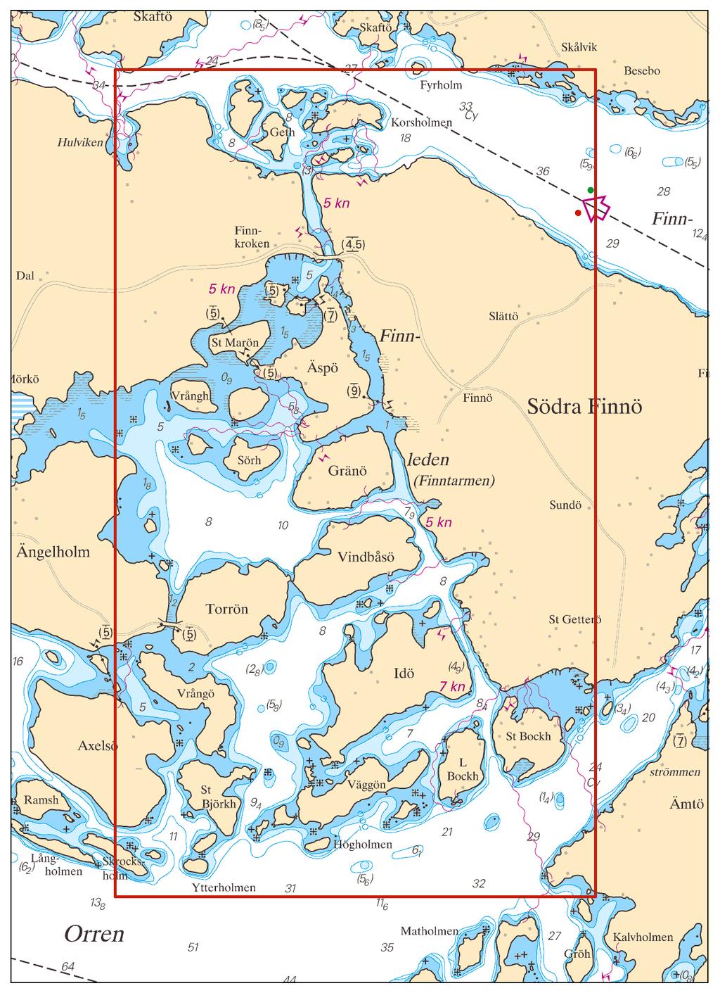 2014-10-16 9 Nr 516 Finntarmen Hydrographica. Publ. 15 oktober 2014 * 9901 Sjökort: 7, 71, 713 Sverige. Mellersta Östersjön. Kalmarsund. Garpens fyr åter tänd.