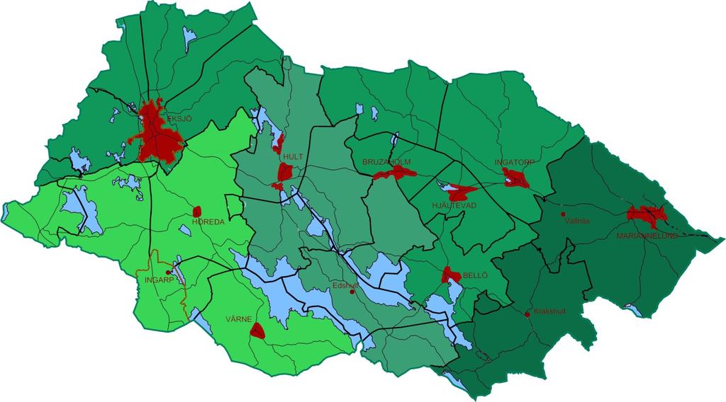 BYGDEINDELNING Eksjöbygden Höreda, Ingarp & Värnebygden