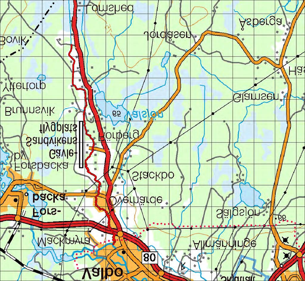 9.7 Avrinningsområde: 50000 Spikåsbäcken 9.7 Spikåsbäcken Koord: X: 672473 / Y: 156433 Karta över de inventerade delarna av Spikåsbäcken (1 ruta = 1 km 2 ).