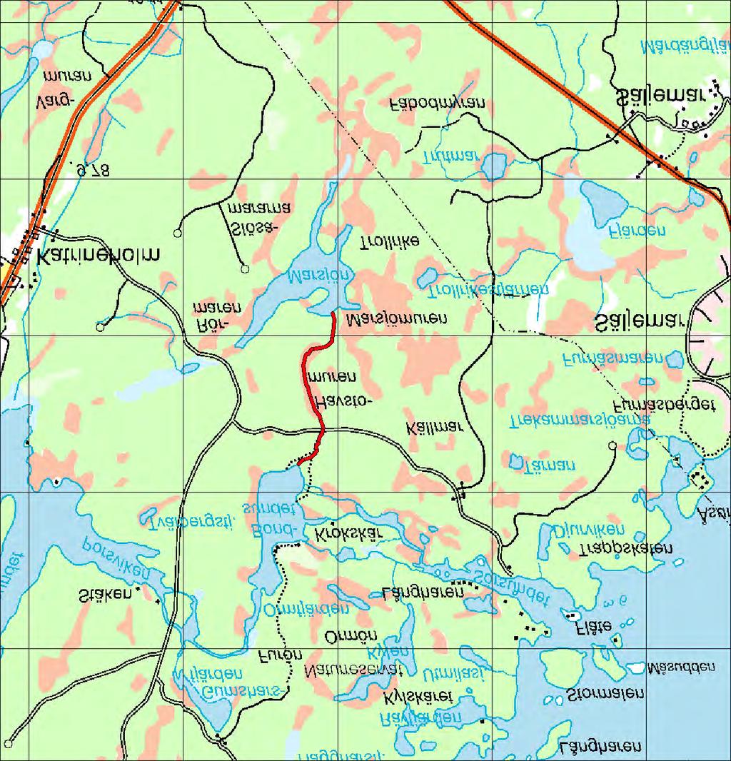 7.2 Avrinningsområde: 50000 Marsjöbäcken 7.2 Marsjöbäcken Koord: X: 675187 / Y: 157597 Karta över Marsjöbäcken (1 ruta = 1 km 2 ).