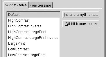 Ange teman i skrivbordsmiljön Markera ett tema för skrivbordsmiljön och fönsterramarna med inställningsverktyget Tema.