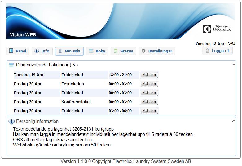 R-CARD M5 WEBBOKNING 9 Dina bokningar presenteras. Boka fler pass eller Logga ut och avsluta. Bild 14 10 Webbokning för Iphone och Android.