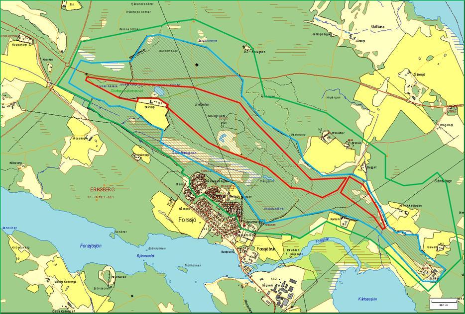 Avgra nsning av vattenskyddsomra det och indelning i skyddszoner Avgränsningen av det föreslagna skyddsområdet är främst baserat på de hydrogeologiska förhållandena som de beskrivits ovan. Figur 4.