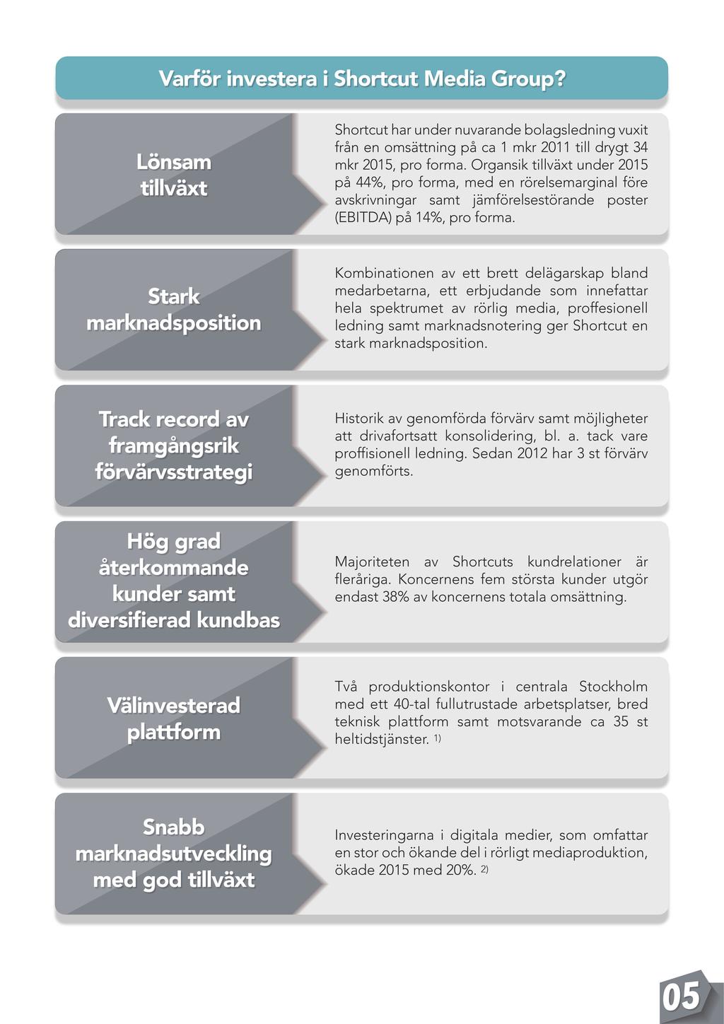 1) Detta motsvarar antalet heltidstjänster i snitt över året (Eng: Full time equivalents ) och används för att illustrera Shortcuts