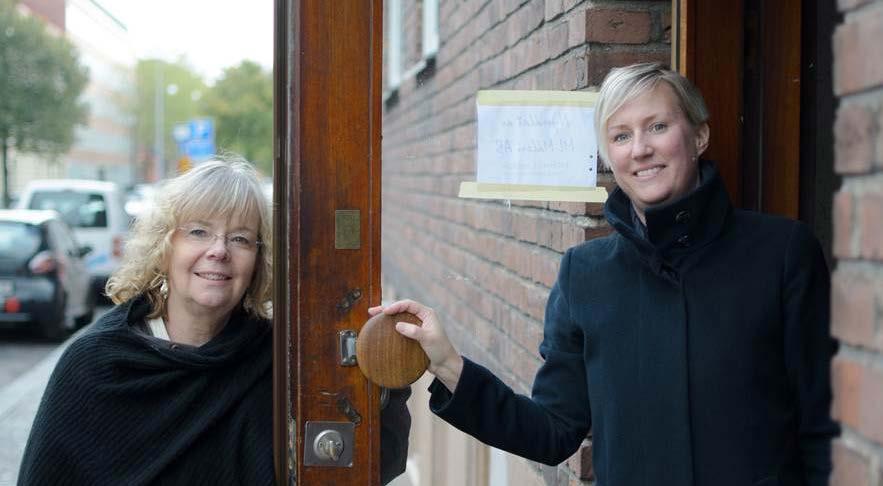 Helene Blomberg, affärsområdeschef HFAB och Therese Wallgren, samordnare Halmstad kommun. Foto: Deniz Hodzic, Halmstad kommun. med Länsförsäkringar Halland och polisen.