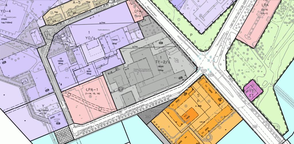 13 Figur 8: Utklipp från Vasa stads detaljplan. 5.3.3 Trafiknätet Trafikverket underhåller och utvecklar det statliga vägnätet, järnvägarna och farlederna i Finland tillsammans med NTM-centralen.