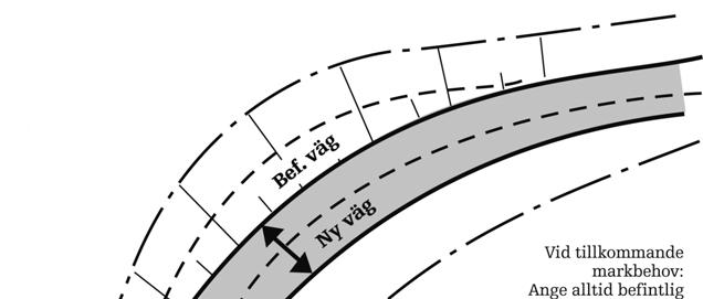 VÄGLAGEN 1971:948 drift av väg/byggande av väg Ombyggnad utan fastställelse = upprättad arbetsplan med markåtkomst för eventuell tillkommande mark klar (helt inom befintligt vägområde eller genom