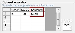 Betalar du ut den rörliga delen i en klumpsumma ska du göra valet Utbetalas vid ett tillfälle. Väljer du Utbetalas som sem-lön/dag fördelas totalsumman av den rörliga delen med semesterrätten.