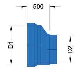 Uponors ventilationskanaler UVS Böjar 30, 45 och 90 Ø 600-2500 tillverkas med monteringsöron.