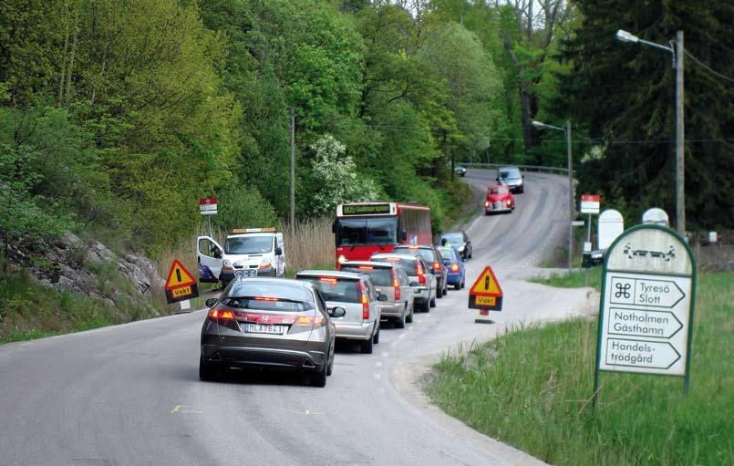 Med början under 2011 kommer framkomligheten på Breviksvägen att tidvis begränsas. Foto: Christian Nützel, Stadsbyggnadskontoret, Tyresö kommun.