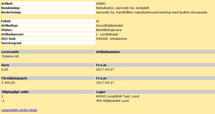 Sida 4 (5) Uttag ur eget förråd Om din enhet har ett eget förråd så kan du skapa utleverans direkt från förrådet. Då skickas ingen beställning till leverantör.