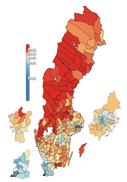 MEUSE RIVER DATA - ZINC CONCENTRATION MATTIAS VILLANI (STATISTIK, LIU) SPATIALA DATA 5 / 21 KOMMUNALSKATT 2012 MATTIAS VILLANI