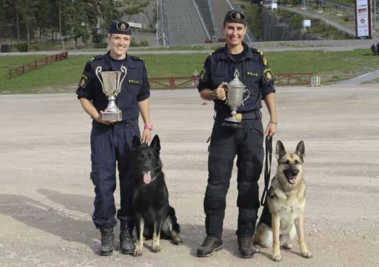 Svenska Mästare 1963 2016 Polishunden 3-2017 SM-segrarna 2016: skyddshundsgruppen: Johanna Christiansson, Väst, Entre s Quaax och spårhundsgruppen: Andrea Hardie, Väst, Chrijer Cruyffi.