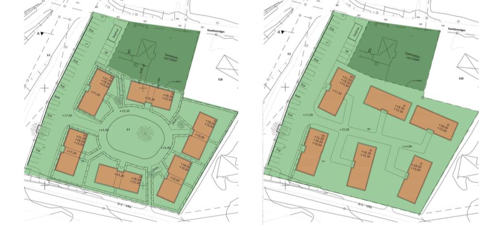 Byggnaderna kan uppföras som flerbostadshus med huvudsakligen 2 våningar. För ytterligare information se bilaga 1. Angränsande villafastighet (B2) kommer att avstyckas och ingår inte i förvärvet.