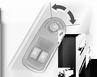Manuell inställning Elektrisk inställning Nycklar, dörrar och fönster 33 Infällning av speglar Ställ in speglarna genom att vrida dem i önskad riktning.