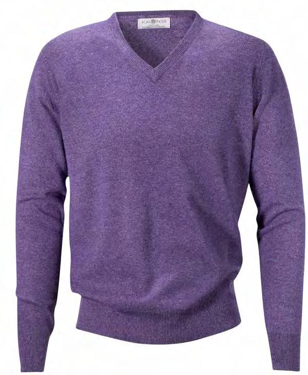 KNITWEAR ALAN PAINE -11-25 -27-64 -85-87 -99 SUPER GEELONG ALAN PAINE KNITWEAR V-NECK material: 100% super geelong lammull. krage: V-neck.