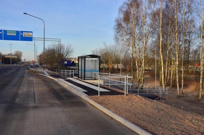 Vallås väg 25, Halmstads kommun På väg 25, byggde Trafikverket en ny hållplats vid Vallås i