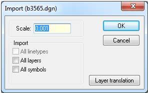 Import/export meny Samt alla objekt som går att explodera till de objekt som vi stödjer ( t.ex. Dimension, Hatch, Ellipse, Wipeout, Leader, MLine) Import och export av DGN filer DGN-formatet kan importeras till Topocad och exporteras från Topocad.