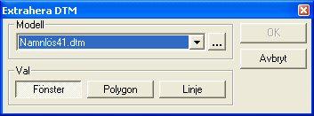 DTM Ange terrängmodellen.