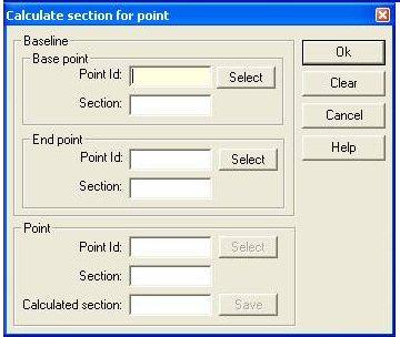 Järnväg Beräkna sektion för punkt Tillägg Järnväg Beräkna sektion för punkt Kommandot beräknar sektion med utgång från den första valda punkten och