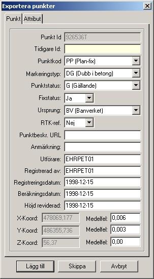 Topocad 13 manual Punkter kan exporteras till stompunktsdatabasen.