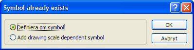Symboler och attribut Symbol för olika skalor Symbolutseende kan göras beroende av aktuell ritningsskala.