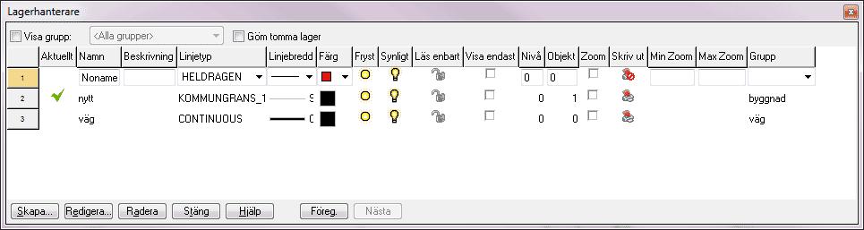 Topocad 13 manual Lagerhanteraren Ritning Lagerhanterare Snabbkommande L Lagerhanteraren är ett av flera olika sätt som finns i Topocad att separera olika typer av data.