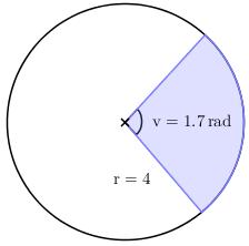 c v = 6.3 rad v = (6.3 omvandlingsfaktor ) v = (6.