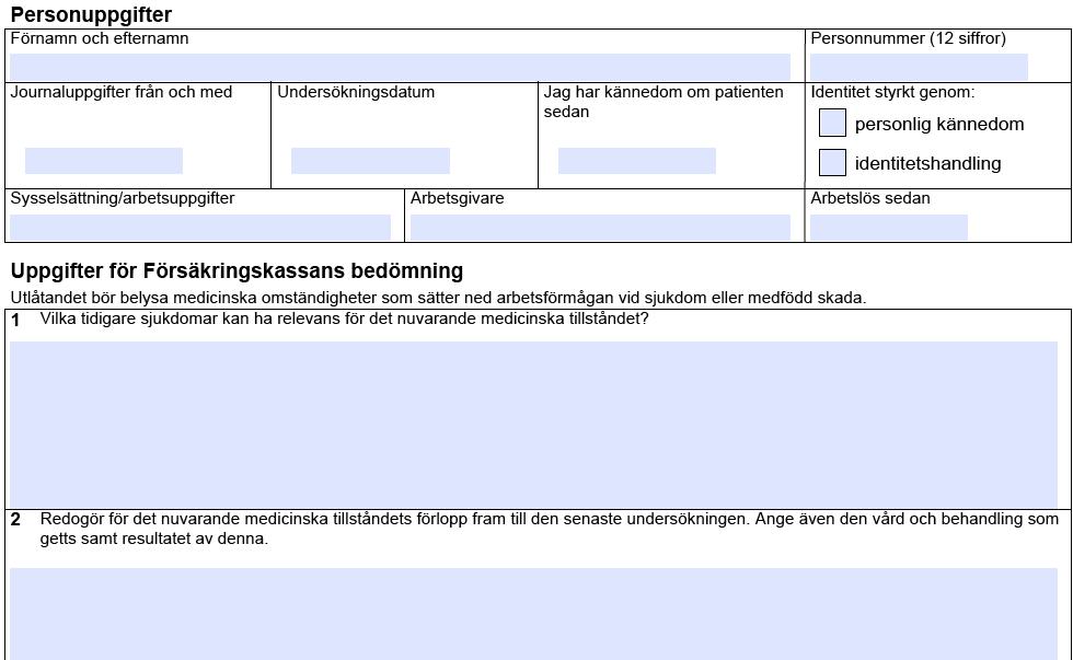 Med relevans för nedsättning av funktion och aktivitet i dag. Var restriktiv. Beskriv bara sådant du tror påverkar dagens tillstånd.