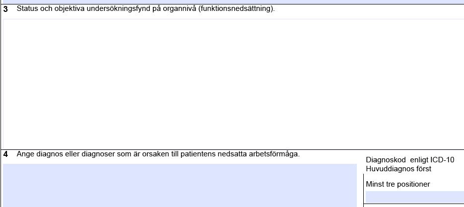 Beskriv vad man funnit vid undersökningar. Senaste undersökningen bör vara aktuell, gjord i anslutning till utfärdandet av LuH. Glöm inte vad andra funnit.