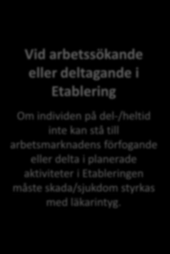 alternativt delta i arbetslivsinriktade insatser/aktiviteter via socialtjänsten på del-/heltid