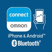 högt blodtryck och Omron mobil-applikation för iphone och Android.