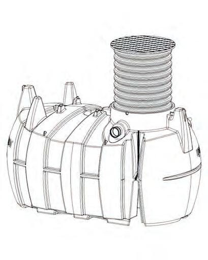 Tekniska data Max 2480 mm 12 H (m) 10 8 1135 mm 6 4 2 2440 mm 1600 mm 0 0,0 0,5 1,0 1,5 2,0 2,5 3,0 3,5 4,0 0 5 10 Q (l/s) Q (m 3 /h) Tekniska data slamavskiljare Tekniska data pump Volym 2,4 m 3