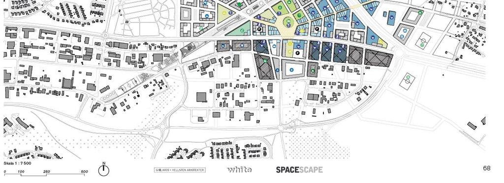 Inom utvecklingsplaneområdet ska det rymmas cirka 3000 bostäder, Kirunas nuvarande kommersiella centrum, flertalet av stadens hotell, ett stort antal arbetsplatser, sjukhus, kyrka, gymnasieskola,