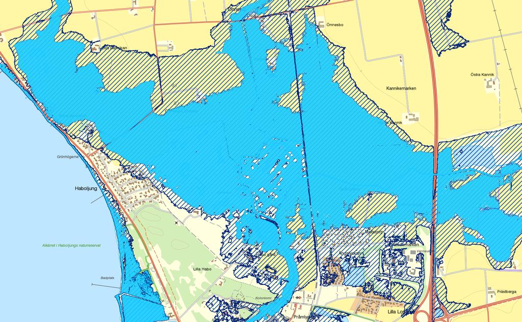 Bakgrundskarta Lantmäteriet ÖVERSVÄMNINGSKARTERING UTMED HÖJE Å Sträckan från Genarp