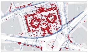 Teoretisk bakgrund och förutsättningar Trafalgar Square Internationellt används Space syntax på framstående projekt, bland annat har rörelsemönstret analyserats inför ombyggnationen av Trafalgar