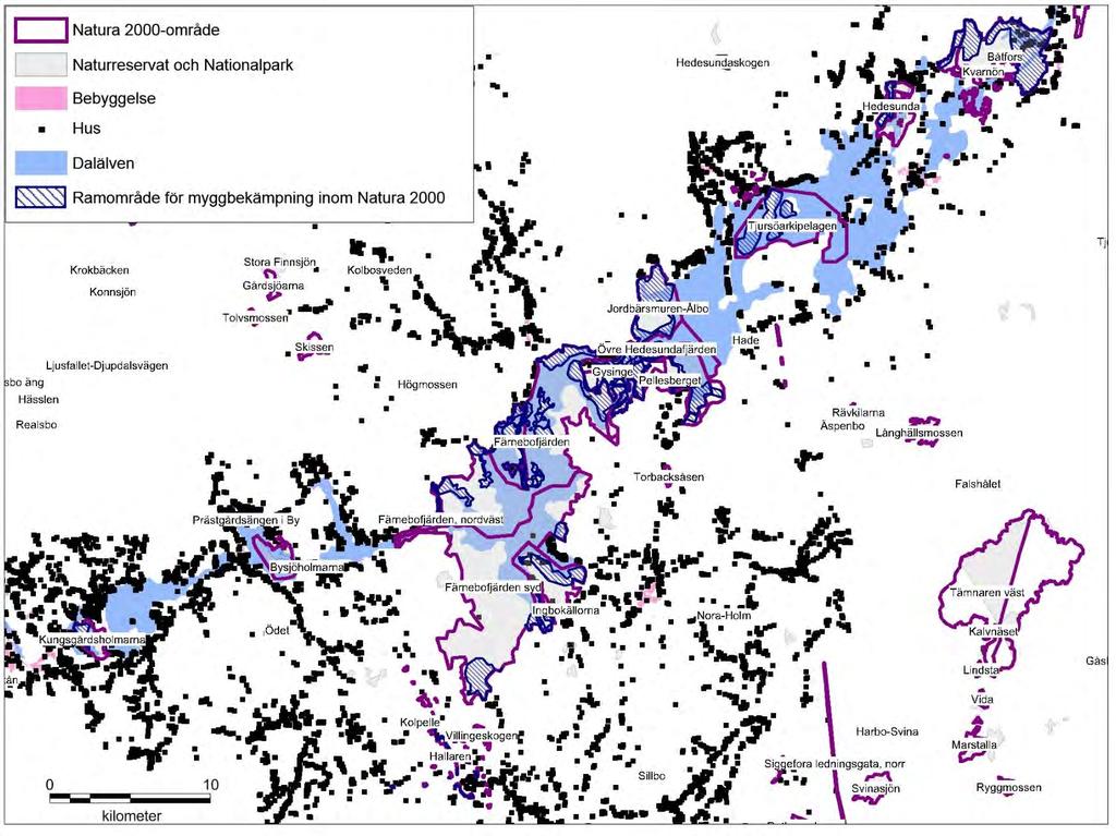 Karta 2: Översikt av Natura 2000-områden