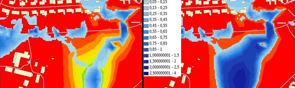 4.1.2 Vattennivåer Som det framgår av maxvärdet av vattennivåerna kommer det i dagsläget att fyllas med vatten till en nivå av ca +8,