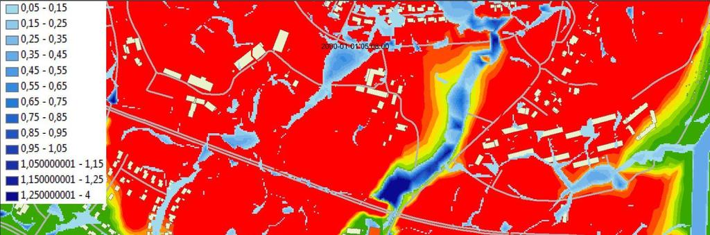 5.5.2 100 års regn med 10 min varaktighet Även