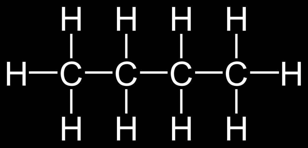 Polariteten skiljer sig däremot mellan molekylerna vilket innebär att de kan skapa olika många vätebindningar. Butan: Opolärt ämne p.g.a. enbart kol- och väteatomer, kan ej bilda vätebindningar vilket ger lägst kokpunkt.