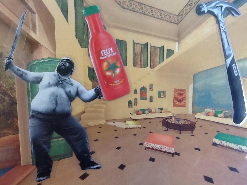 Superskurken Olle sprejar ketchup i allas ögon