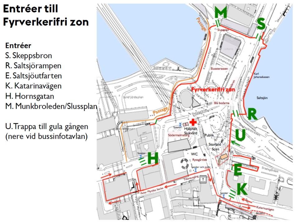 Sida 4 (5) Den fyrverkerifria zonen kommer att ha insläpp vid åtta olika platser.