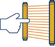 Tillämpning och funktioner Orion1 Extended Välj rätt upplösning för din tillämpning Detektering av finger En upplösning på 14 mm är avsedd för detektering av finger när ljusskyddet behöver vara