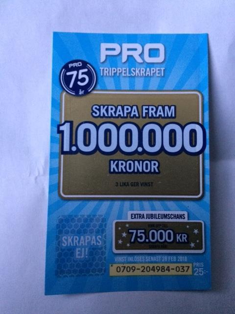 KÖP PRO- lotter, TRIPPELSKRAPET av PRO BYGGETTAN för att stödja Din förening, samtidigt som